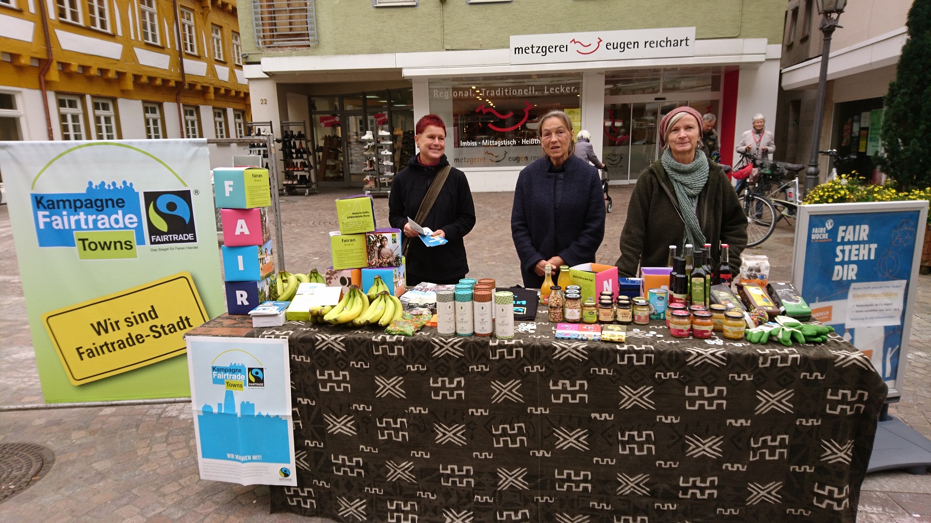 Fairtrade Kampagne auf dem Wochenmarkt