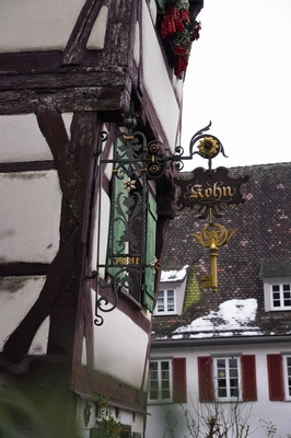 Werkstattschild des Schlossers Kohn