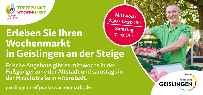 Wochenmarkt in Geislingen an der Steige