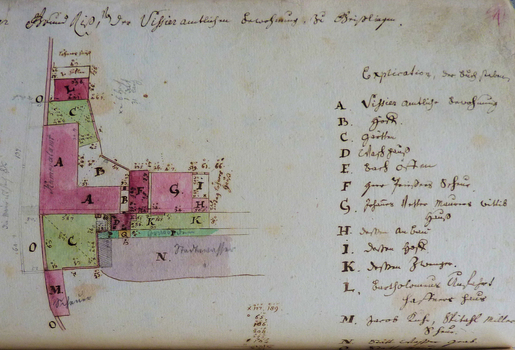 Grundriss aus dem Gebäudekataster von 1790